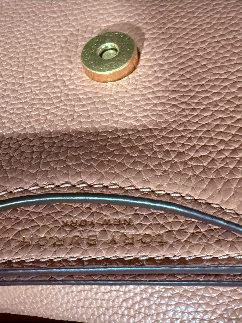 Tory Burch Pebbled Leather Crossbody in Warm Tan